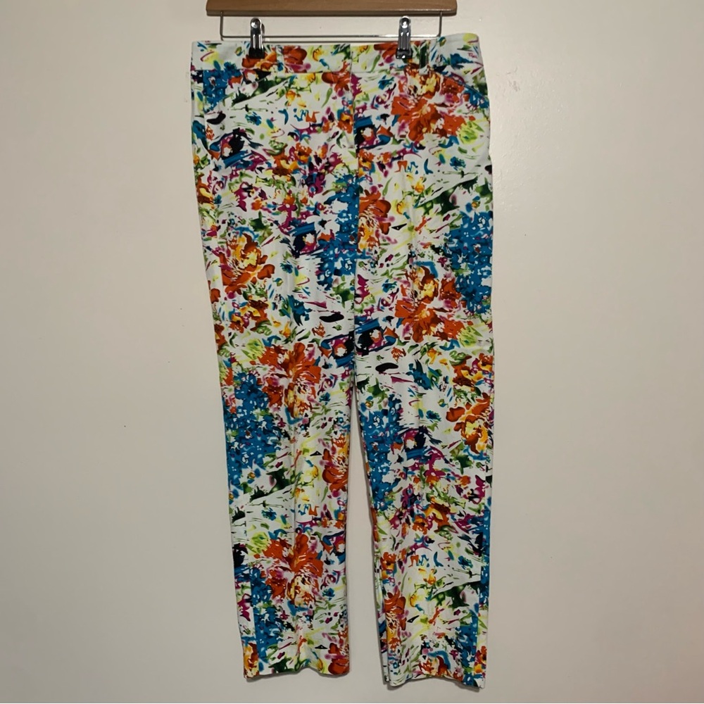 New Directions Multicolor Floral Pants Size 8